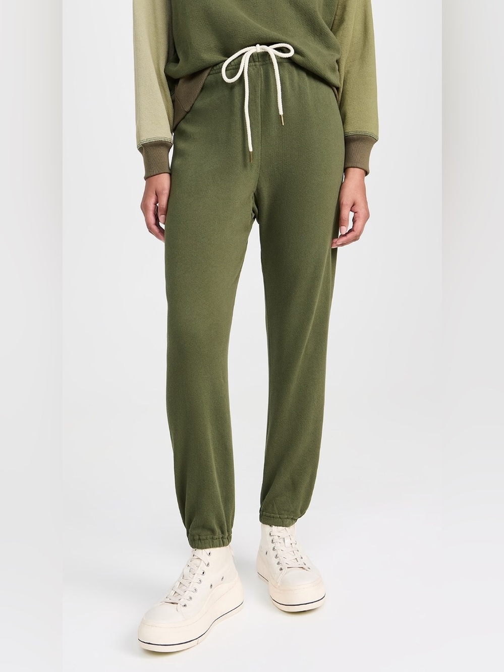 NWT THE GREAT. The Cropped Sweatpant in Olive (2)
